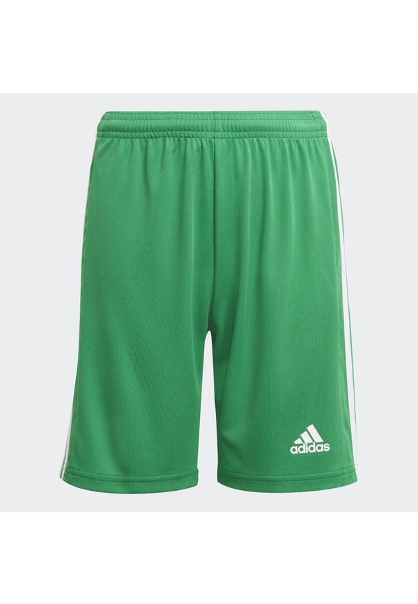 Krótkie Adidas Sport Squad 21 Sho Y Dzieci. Kolor: zielony, biały, wielokolorowy. Materiał: poliester. Długość: krótkie. Styl: sportowy