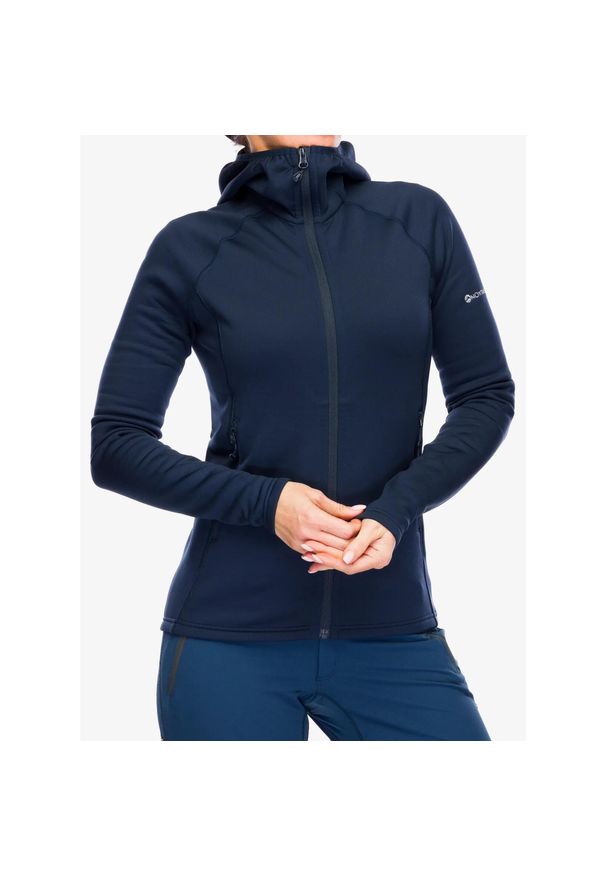 Bluza z kapturem damska Montane Fury Hoodie. Typ kołnierza: kaptur. Kolor: niebieski. Sezon: zima. Sport: narciarstwo