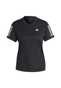 Koszulka do biegania damska Adidas Own the Run Tee. Kolor: czarny. Materiał: materiał. Sport: bieganie