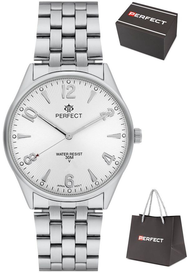 Zegarek Perfect M141-03 męski klasyczny czytelny 42 mm .. Styl: klasyczny