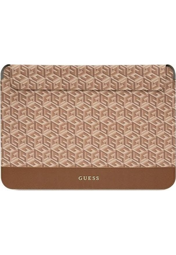 Etui Guess Guess GCube Stripes Computer Sleeve - Etui na notebooka 16" (brązowy). Kolor: brązowy