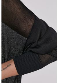 DKNY - Dkny Kardigan damski kolor czarny. Okazja: na co dzień. Kolor: czarny. Materiał: materiał. Długość rękawa: długi rękaw. Długość: długie. Styl: casual #2