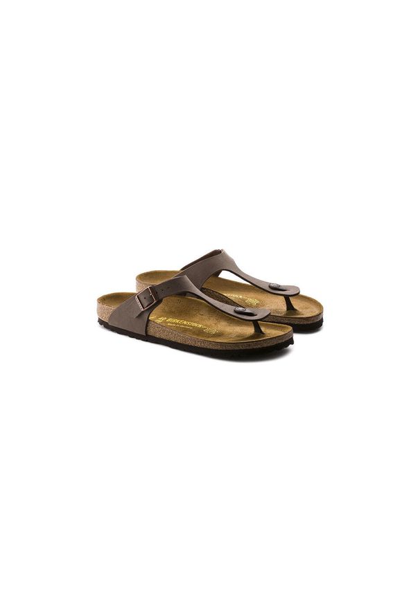 Japonki damskie Birkenstock 043751. Kolor: brązowy. Materiał: materiał, syntetyk