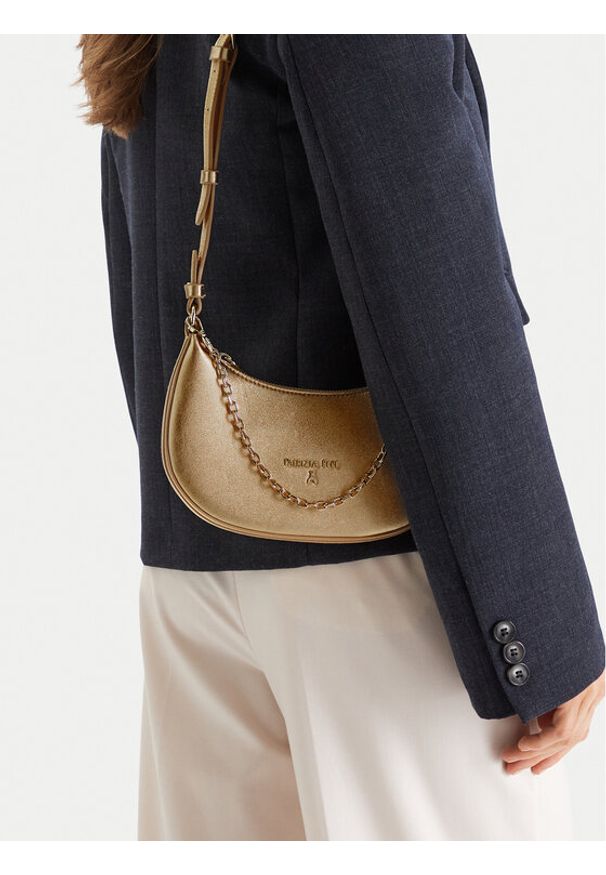 Patrizia Pepe Torebka 8B0309/L138-Y442 Złoty. Kolor: złoty. Materiał: skórzane