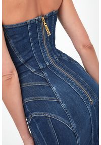 Elisabetta Franchi - Sukienka jeansowa bodycon ELISABETTA FRANCHI. Materiał: jeans. Typ sukienki: bodycon #7