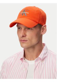 Calvin Klein Czapka z daszkiem Monologo Embroidery Baseball Cap LV04G5004G Pomarańczowy. Kolor: pomarańczowy. Materiał: bawełna #3