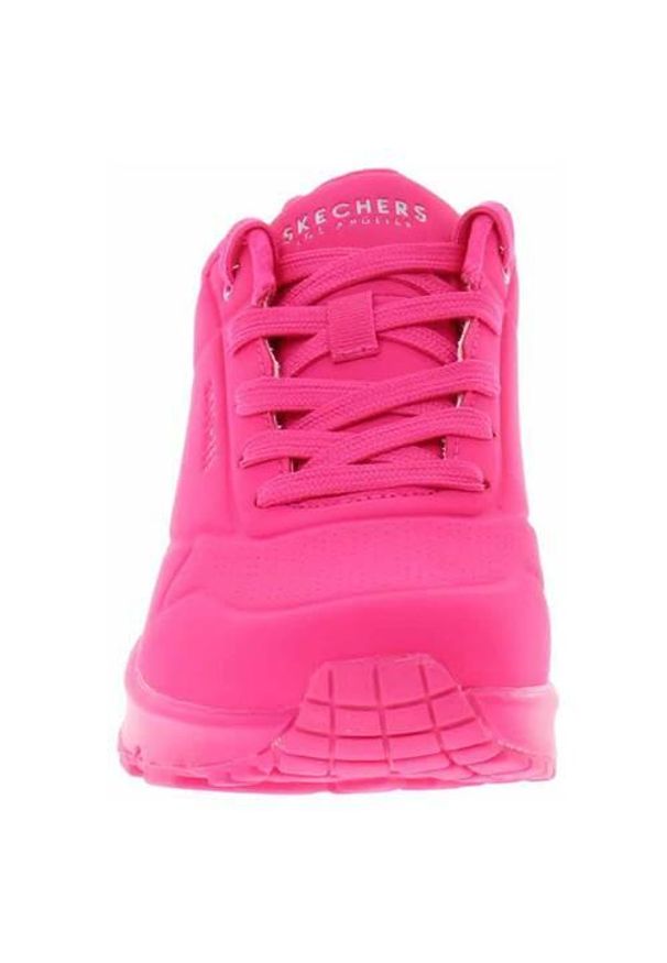 skechers - Buty do chodzenia damskie Skechers Uno Night Shades. Zapięcie: sznurówki. Kolor: różowy. Materiał: materiał, syntetyk. Szerokość cholewki: normalna. Sport: turystyka piesza