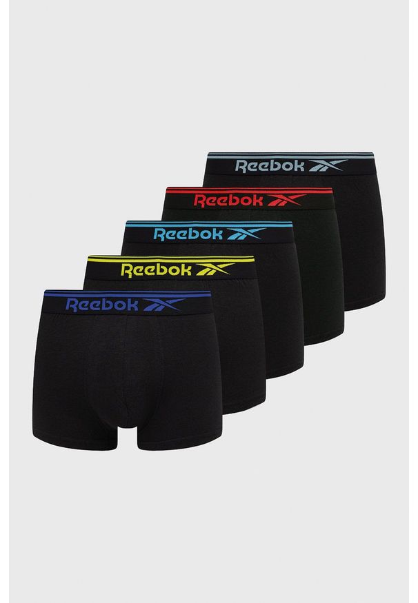 Reebok Bokserki (5-pack) U5.F8365 męskie kolor czarny. Kolor: czarny. Materiał: włókno