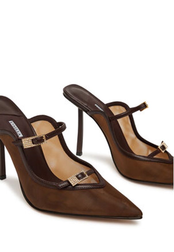 LE SILLA - Le Silla Klapki 2297D090BXPPNEM Srebrny. Kolor: srebrny. Materiał: skóra