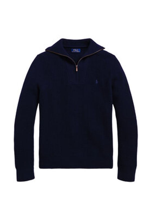 Polo Ralph Lauren Sweter 710941101001 Granatowy Regular Fit. Typ kołnierza: polo. Kolor: niebieski. Materiał: bawełna