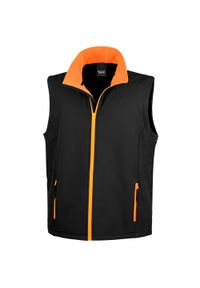 RESULT - Ocieplana Męska Softshell Printable. Kolor: żółty, wielokolorowy, pomarańczowy, czarny. Materiał: softshell
