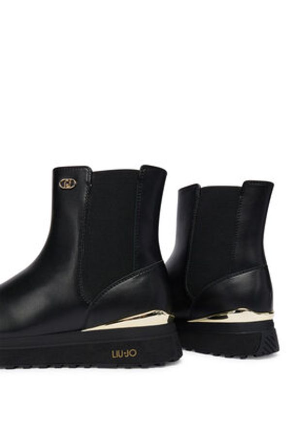 Liu Jo Sztyblety Maxi Wonder 95 BF5001 PX241 Czarny. Kolor: czarny. Materiał: skóra