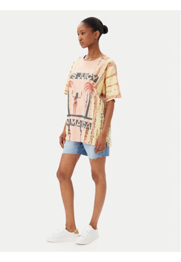 One Teaspoon T-Shirt Its Juicy In Jamaica 26940 Pomarańczowy Relaxed Fit. Kolor: pomarańczowy. Materiał: bawełna