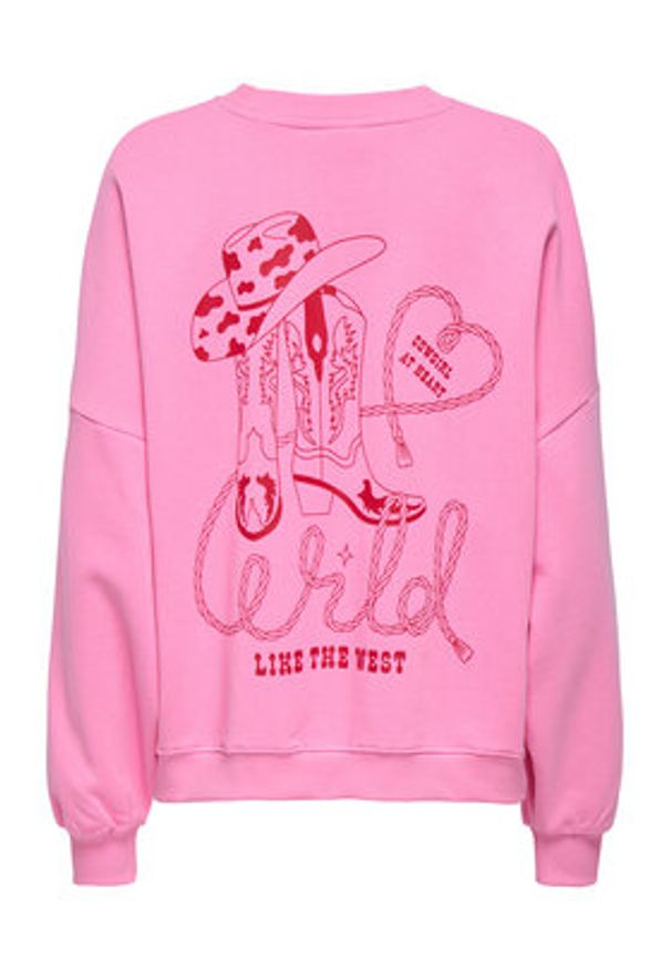 only - ONLY Bluza Stina 15357086 Fioletowy Regular Fit. Kolor: fioletowy. Materiał: bawełna