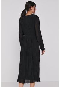 DKNY - Dkny - Sukienka. Okazja: na co dzień. Kolor: czarny. Typ sukienki: plisowane, proste. Styl: casual #5
