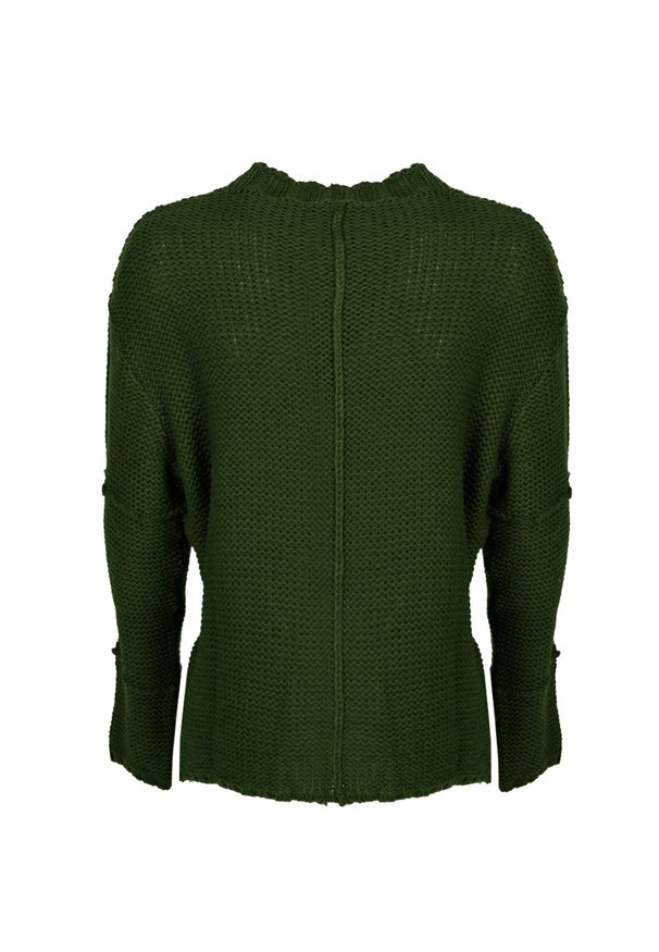 La Haine Inside Us Sweter | LM280 | Mężczyzna | Zielony. Okazja: na co dzień. Kolor: zielony. Materiał: poliester, wełna. Wzór: jednolity. Styl: casual