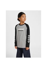 Koszulka z długim rękawem i dziecięcym logo Hummel. Kolor: szary. Długość rękawa: długi rękaw. Długość: długie. Sport: piłka ręczna #1