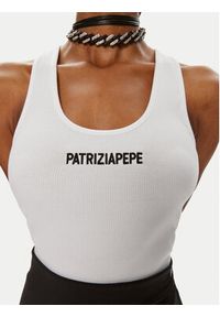 Patrizia Pepe Top 8M1617/J216-W103 Biały Slim Fit. Kolor: biały. Materiał: bawełna #5