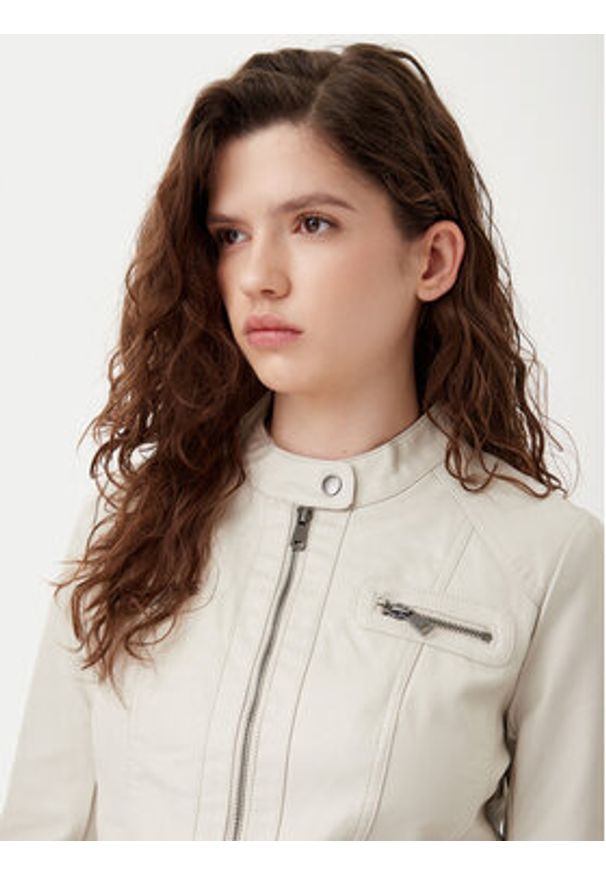 only - ONLY Kurtka z imitacji skóry Bandit 15081400 Beżowy Regular Fit. Kolor: beżowy. Materiał: skóra