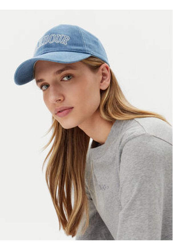 Barbour Czapka z daszkiem Emily Denim LHA0582BL31 Niebieski. Kolor: niebieski. Materiał: bawełna, materiał