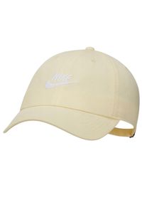 Nike - Sportowa Czapka Z Daszkiem Heritage. Kolor: beżowy. Styl: sportowy