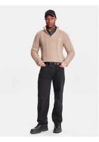 Tommy Jeans Sweter DM0DM22103 Brązowy Regular Fit. Kolor: brązowy. Materiał: bawełna #3