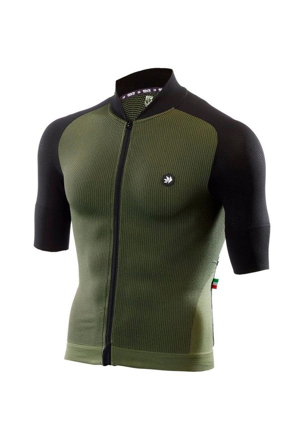 SIXS - Jersey Sixs Clima 2 Army. Kolor: czarny, zielony, wielokolorowy. Materiał: jersey. Sport: kolarstwo