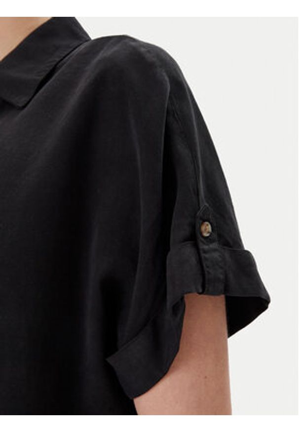 Vero Moda Koszula Fleur 10326059 Czarny Regular Fit. Kolor: czarny. Materiał: lyocell