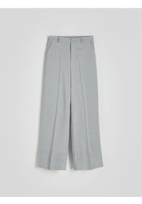 Reserved - Szerokie spodnie z kantem - wielobarwny. Materiał: prążkowany, wiskoza, tkanina #1