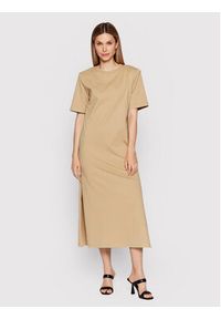 Herskind Sukienka codzienna Jannet 4406530 Beżowy Regular Fit. Okazja: na co dzień. Kolor: beżowy. Materiał: bawełna. Typ sukienki: proste. Styl: casual #5