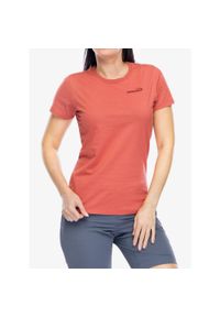 Koszulka bawełniana damska Inov-8 Graphic T-Shirt Footprints. Kolor: różowy. Materiał: bawełna