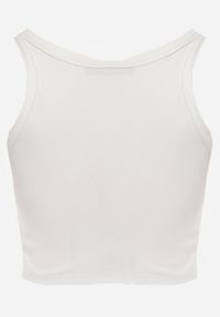 Renee - Biały Top na Ramiączkach Basic Prążkowany Zitira. Okazja: na co dzień. Kolor: biały. Materiał: prążkowany. Długość rękawa: na ramiączkach. Styl: casual #8