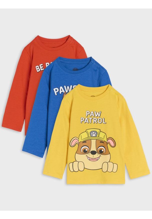 Sinsay - Koszulki z długimi rękawami 3 pack PAW Patrol - niebieski. Kolor: niebieski. Długość rękawa: długi rękaw. Długość: długie