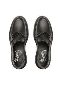 Rieker Loafersy Z9657-00 Czarny. Kolor: czarny. Materiał: skóra #6