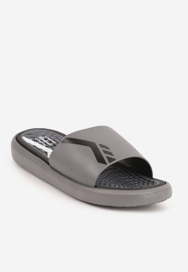 Born2be - Szare Sportowe Klapki Piankowe na Basen lub Plażę Daevo. Okazja: na plażę. Kolor: szary. Materiał: dresówka. Sezon: lato. Styl: sportowy