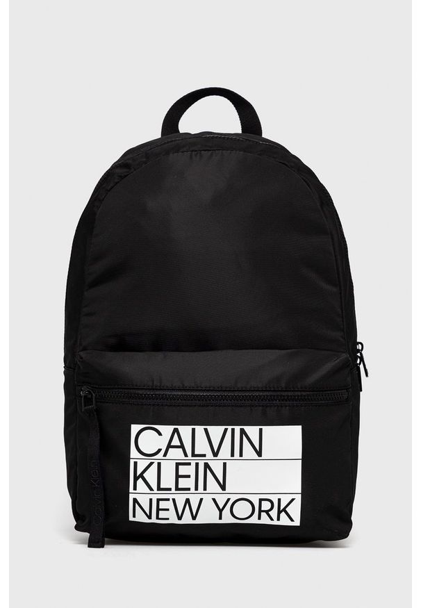 Calvin Klein - Plecak. Kolor: czarny. Materiał: poliester