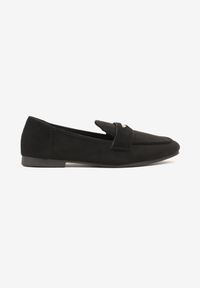 Born2be - Czarne Mokasyny z Metaliczną Ozdobą Vertivria. Okazja: na co dzień. Kolor: czarny. Materiał: jeans. Wzór: aplikacja. Styl: casual, elegancki #6