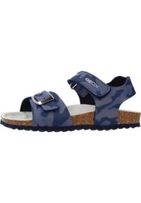 Geox - Sandały GEOX B SANDAL CHALKI BOY Niebieski. Kolor: niebieski. Materiał: syntetyk, tkanina. Sezon: lato