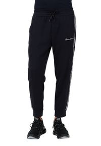 Armani Exchange - ARMANI EXCHANGE Granatowe męskie spodnie dresowe, Rozmiar L. Kolor: niebieski. Materiał: dresówka #4