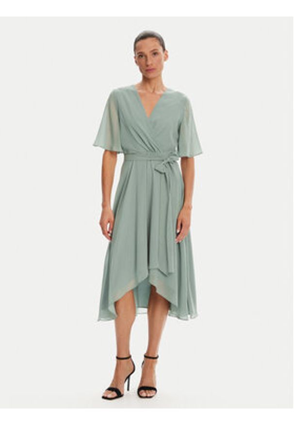 Swing Sukienka koktajlowa 5AI10200 Zielony Regular Fit. Kolor: zielony. Materiał: syntetyk. Styl: wizytowy