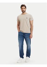 BOSS T-Shirt 50531401 Beżowy jasny Regular Fit. Kolor: beżowy. Materiał: bawełna #5