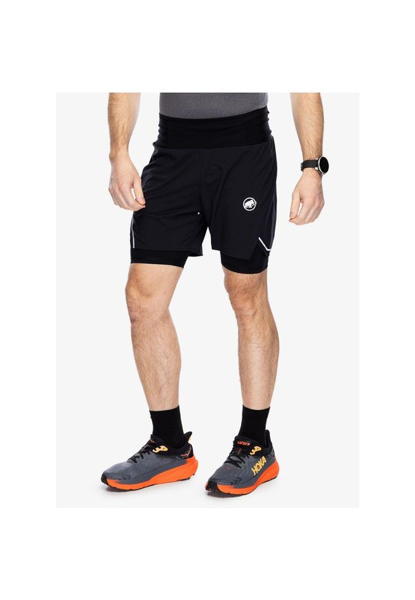 Spodenki do biegania męskie Mammut Aenergy TR 2 in 1 Shorts. Kolor: czarny. Sport: turystyka piesza