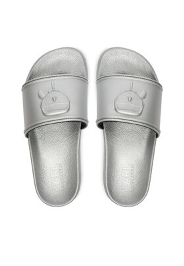 Karl Lagerfeld - KARL LAGERFELD Klapki Kondominium KL88819 Srebrny. Kolor: srebrny