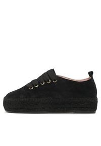 Manebi Espadryle Lace-Up Espadrilles R 2.2 E0 Czarny. Kolor: czarny. Materiał: skóra, zamsz