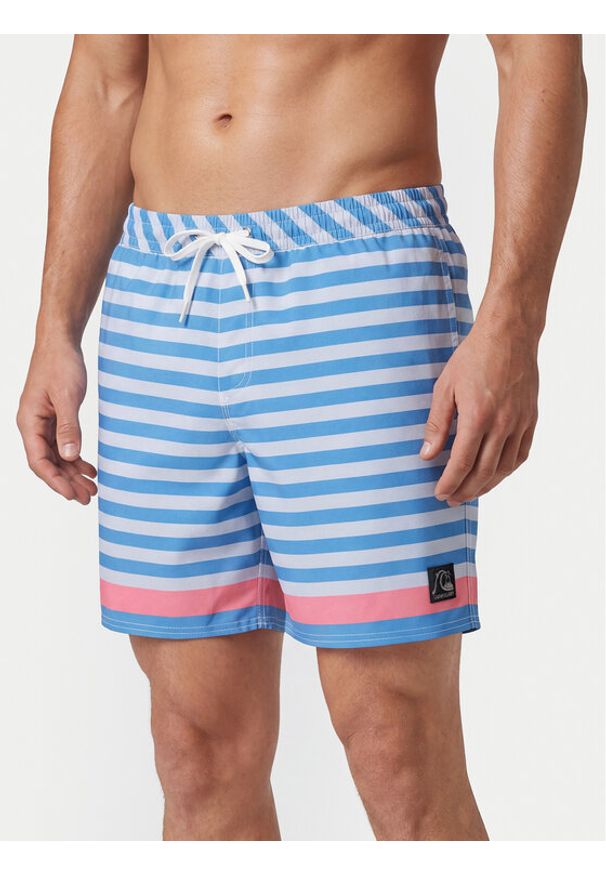 Quiksilver Szorty kąpielowe Original Btz Stripe Volley 17 EQYJV04209 Niebieski Straight Leg. Kolor: niebieski. Materiał: syntetyk