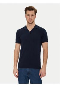 Blend Polo 20718362 Granatowy Regular Fit. Typ kołnierza: polo. Kolor: niebieski. Materiał: bawełna