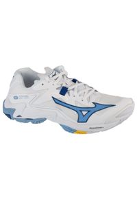Mizuno - Buty do siatkówki unisex, Wave Lightning Z8. Kolor: niebieski, wielokolorowy, biały. Materiał: syntetyk, materiał, tkanina, guma. Model: Mizuno Wave. Sport: siatkówka #1
