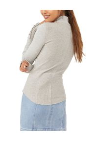 FREE PEOPLE - Szara bluzka Freya. Typ kołnierza: golf. Kolor: szary. Materiał: bawełna. Długość: długie. Styl: vintage #3