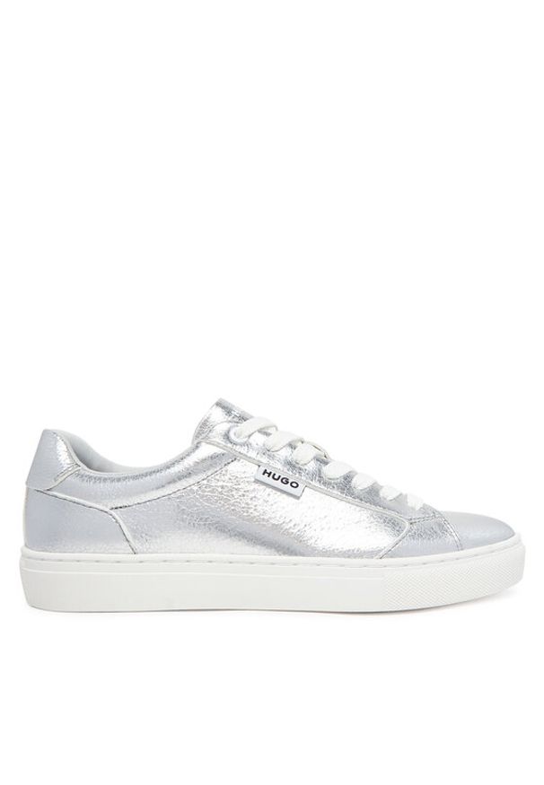 Hugo - HUGO Sneakersy 50541657 040 Srebrny. Kolor: srebrny. Materiał: skóra
