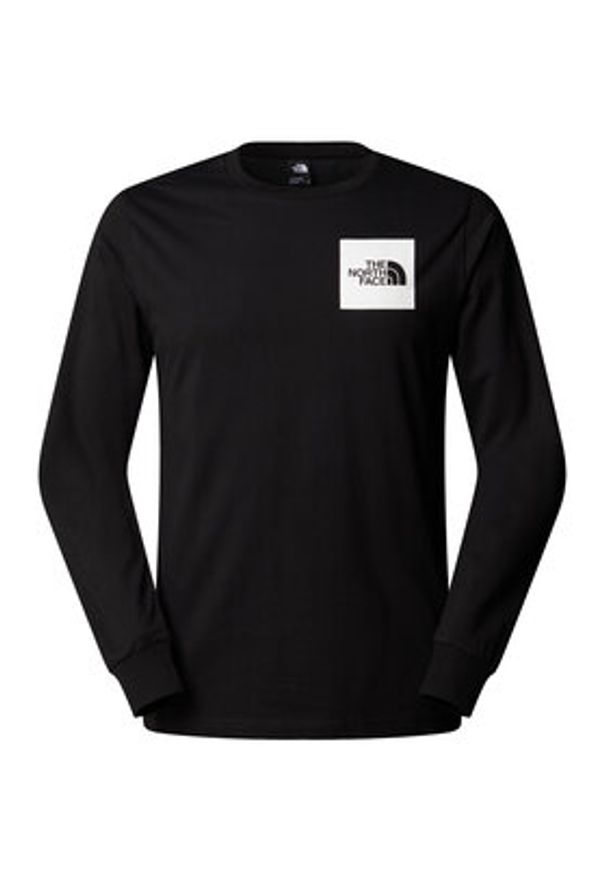 The North Face Longsleeve Fine NF0A8A6P Czarny Regular Fit. Kolor: czarny. Materiał: bawełna. Długość rękawa: długi rękaw